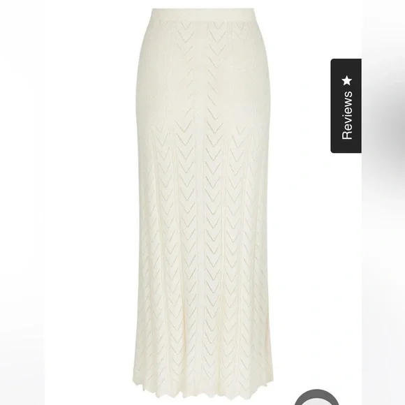 NWT Spell Lou Lou Knit Midi Skirt in Snow size small - Picture 5 of 11